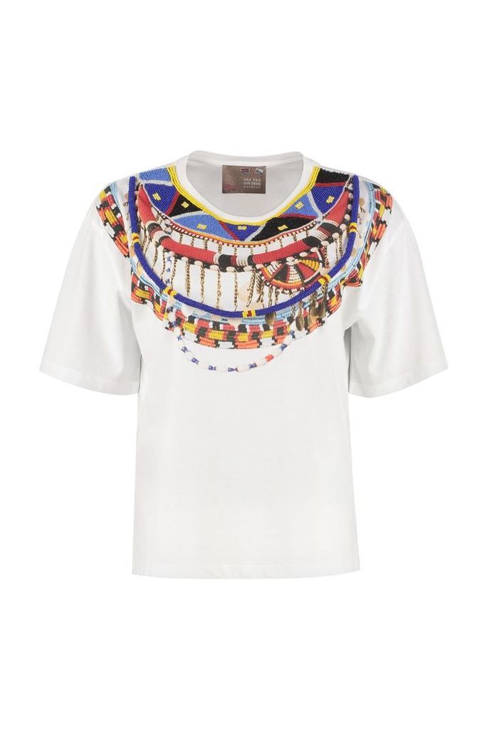 Pinko Printed And Embroidered T-shirt
