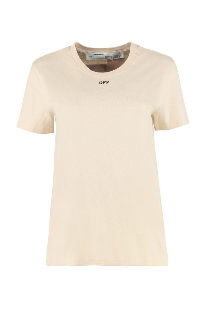 Off-White Crew-neck Cotton T-shirt