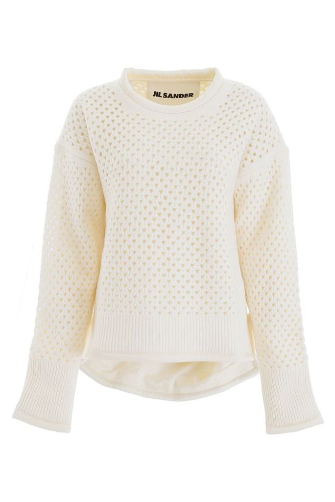 Perforated Wool Pullover