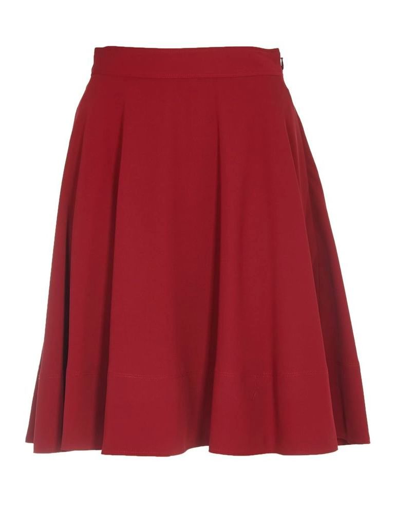 Calvin Klein Burgundy Flared Skirt