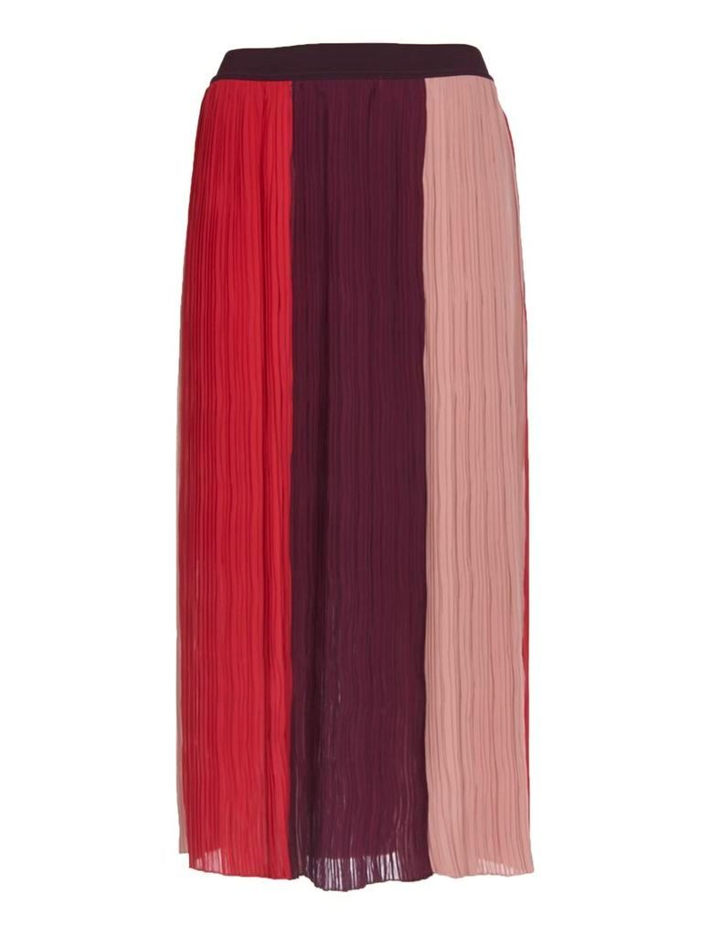 SEMICOUTURE Pleated And Color Block Skirt