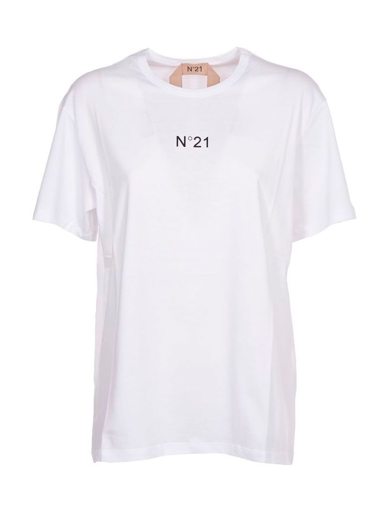 N.21 White T-shirt With Micro Logo