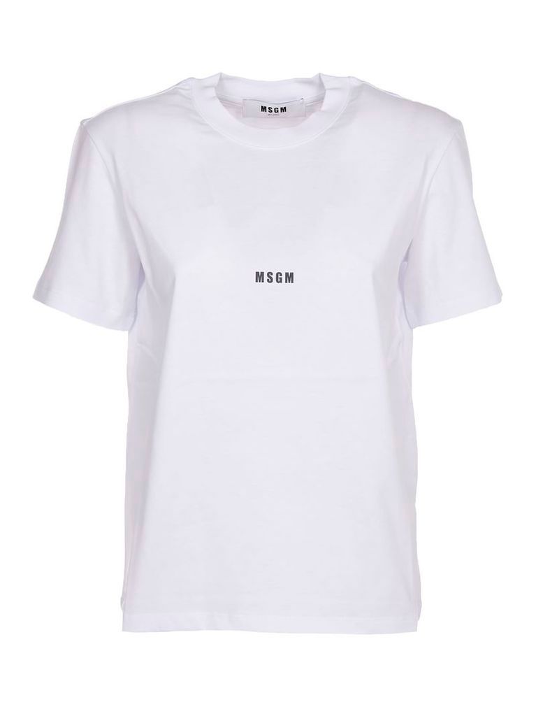 MSGM White T-shirt With Logo