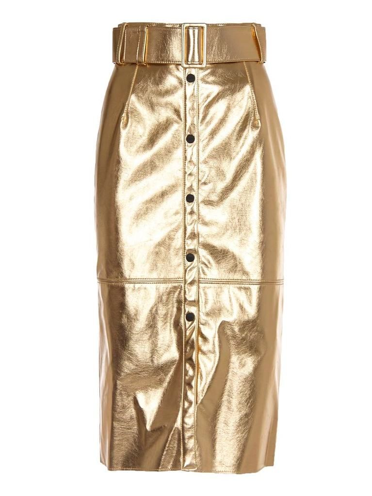 MSGM Gold Pencil Skirt
