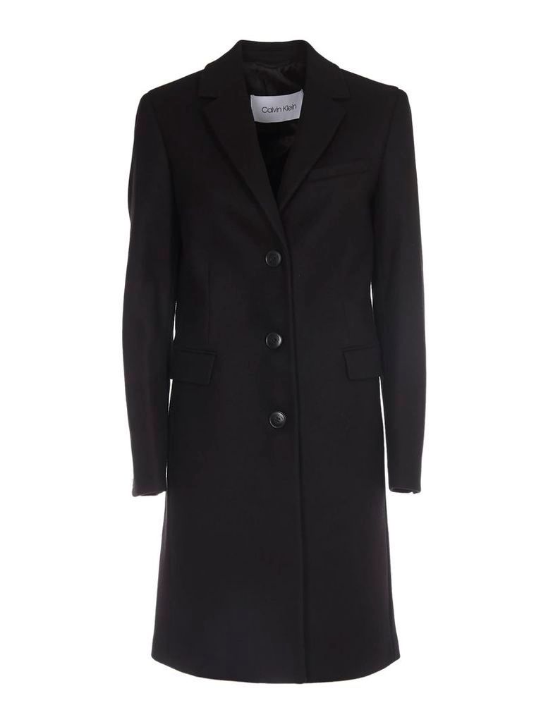 Calvin Klein Black Single-breasted Coat