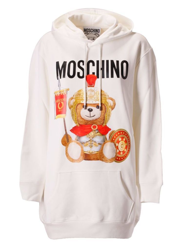 Moschino Bear Logo Print Hoodie Dress