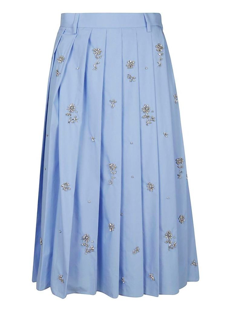 Prada Embellished Pleated Skirt