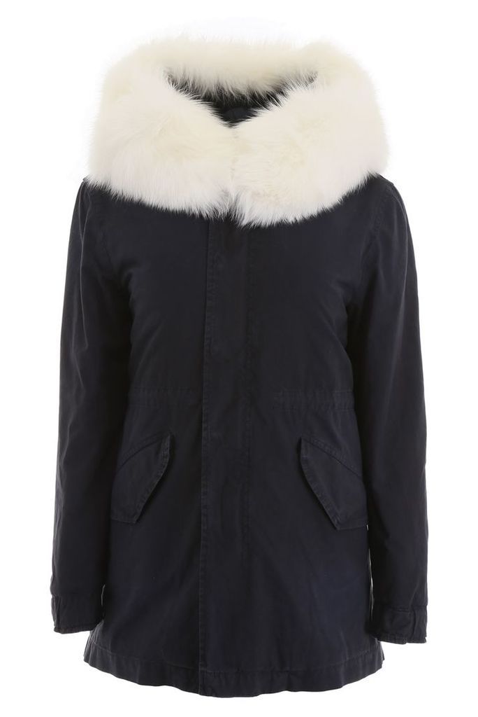 Mr & Mrs Italy Short Parka With Fur And Shearling