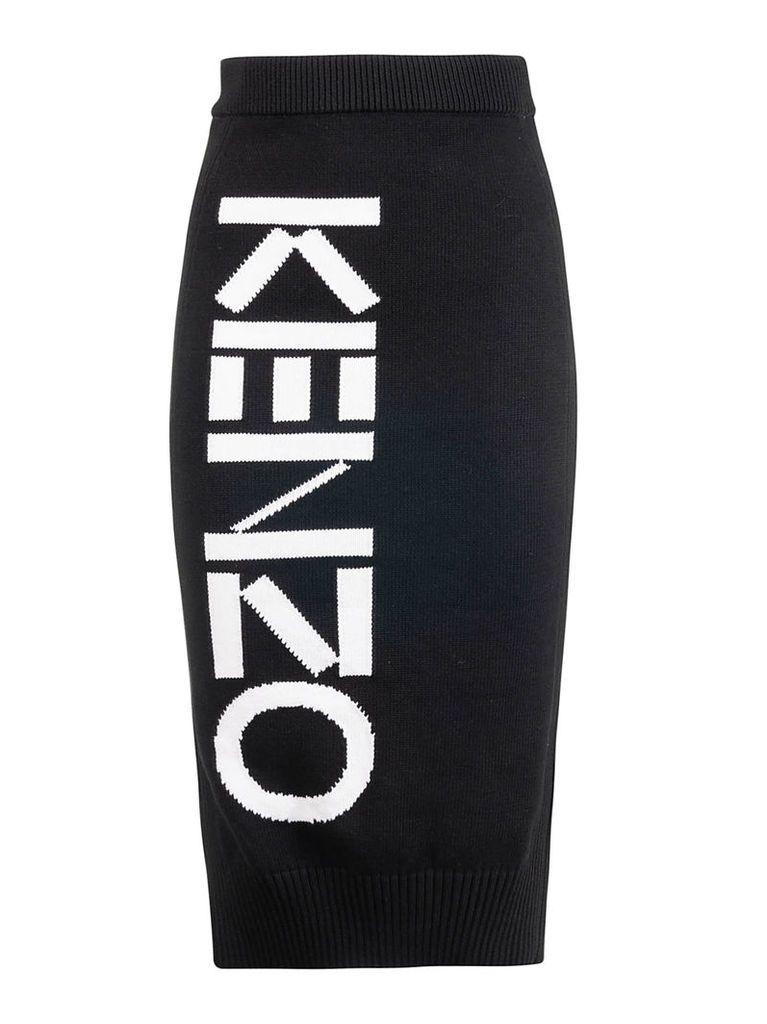 Kenzo Logo Print Knit Skirt