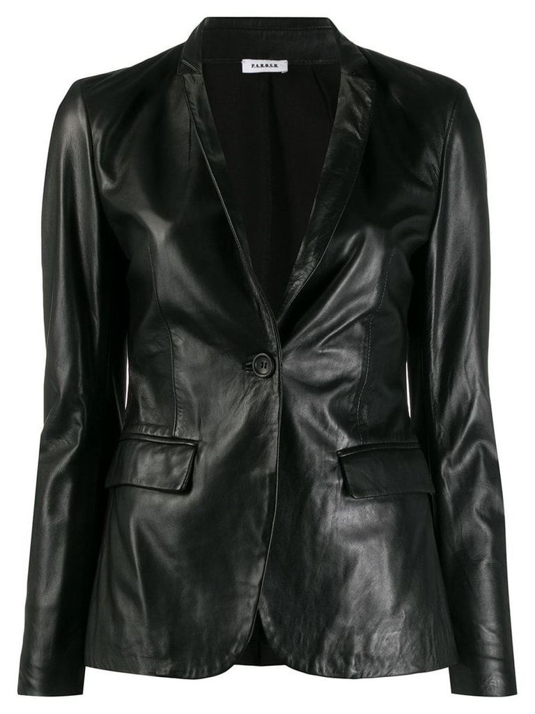 Parosh Leather+jersey Jacket