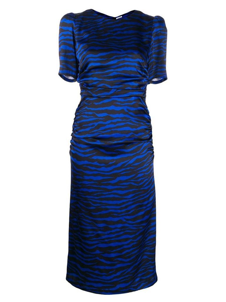 Parosh Printed Zebra Satin Dress