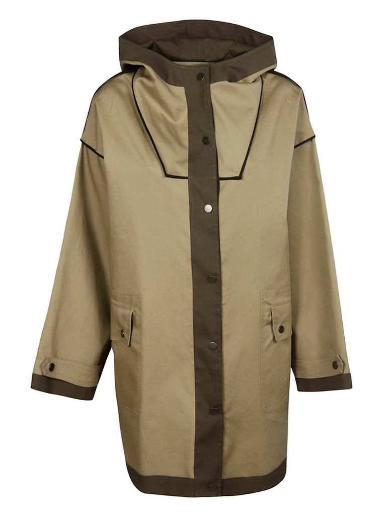 Erika Cavallini Button-Up Hooded Coat