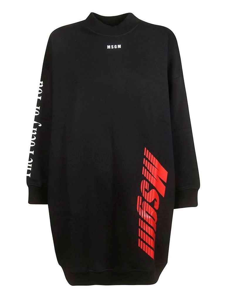 MSGM The Poetry of You Logo Detail Dress