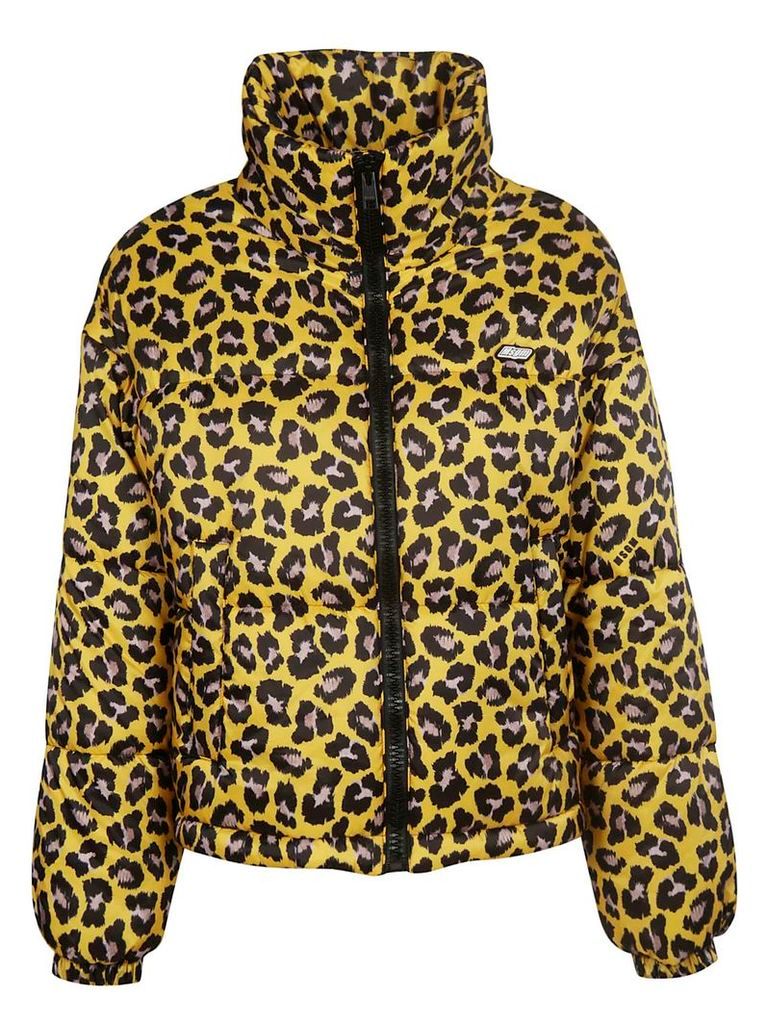 MSGM Leopard Print Padded Jacket