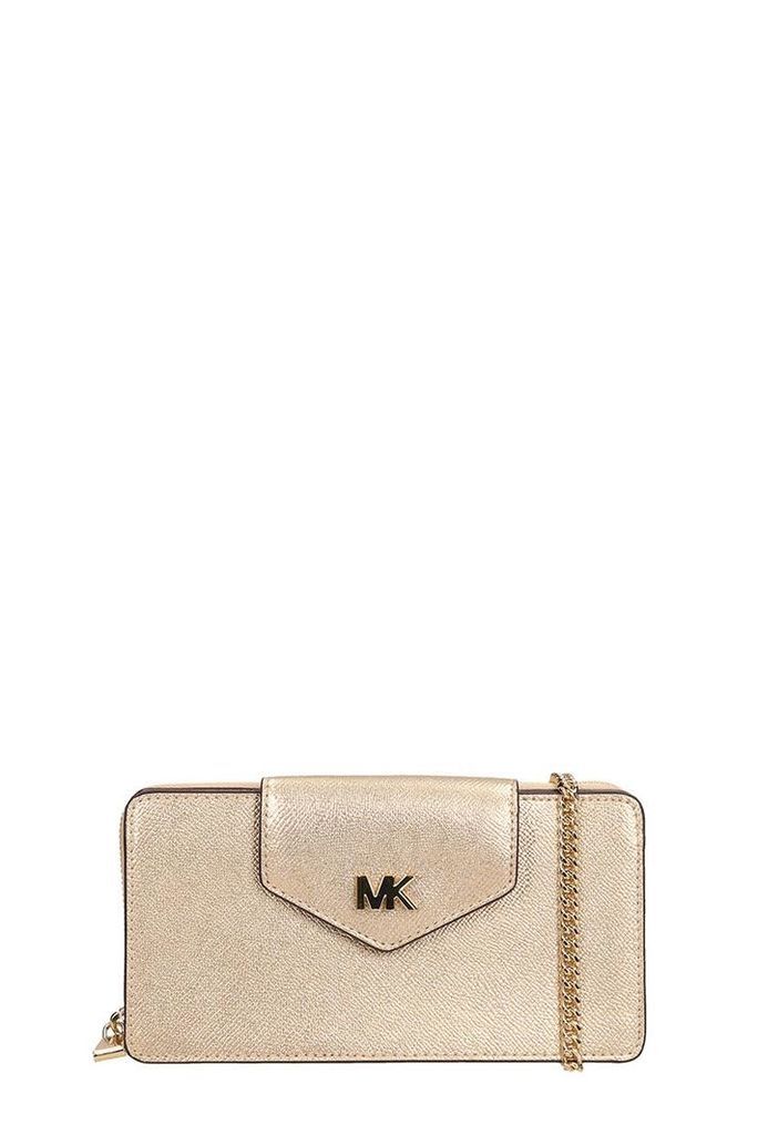 Michael Kors Gold Leather Phone Bag Xbody