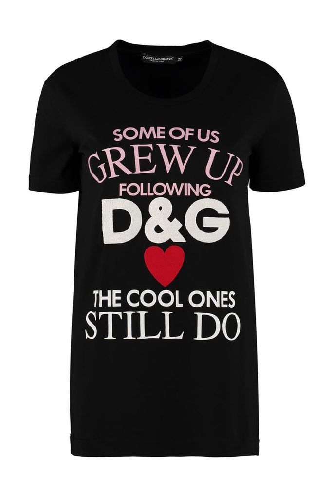 Dolce & Gabbana Crew-neck Cotton T-shirt