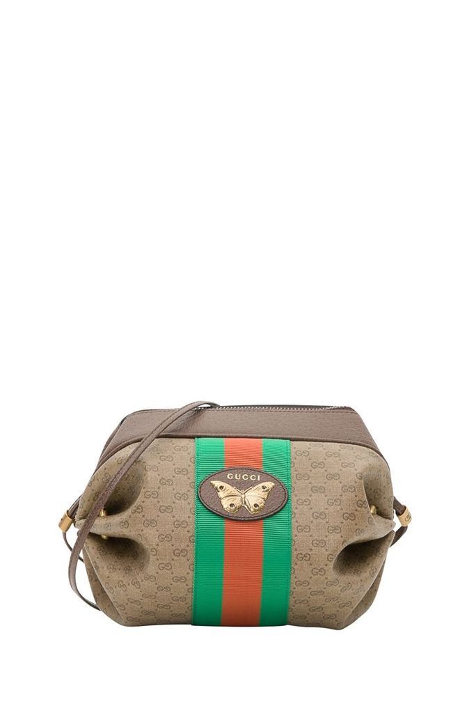 Gucci Mini Gg Bag With Web And Butterfly