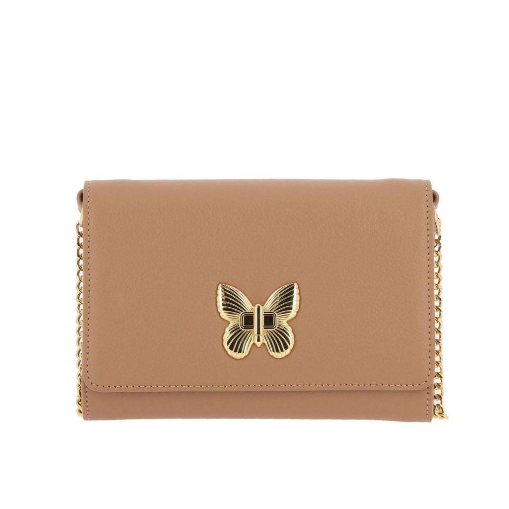 Twin Set Mini Bag Twin-set Shoulder Bag In Leather With Butterfly