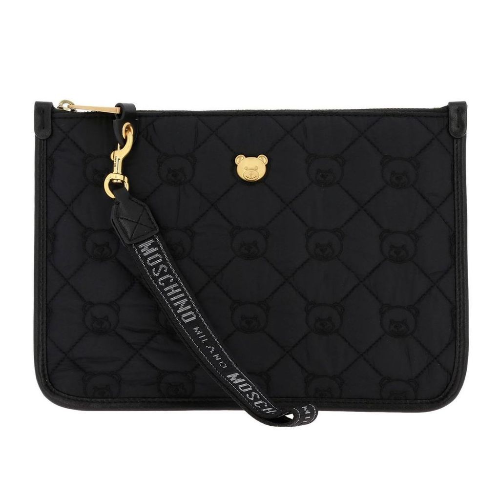 Moschino Couture Clutch Moschino Couture Clutch Bag In Padded Nylon With Teddy
