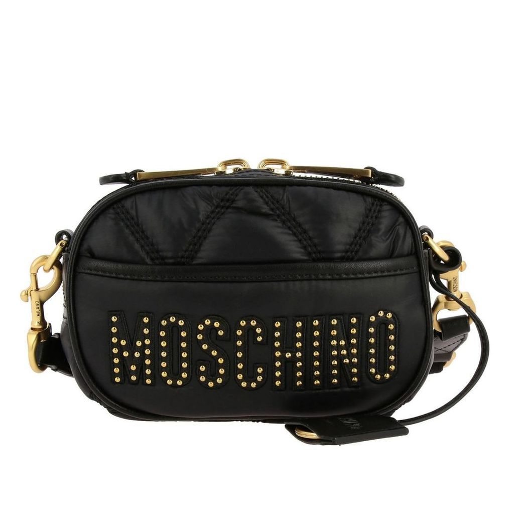 Moschino Couture Mini Bag Moschino Couture Bag In Padded Nylon With Studded Logo