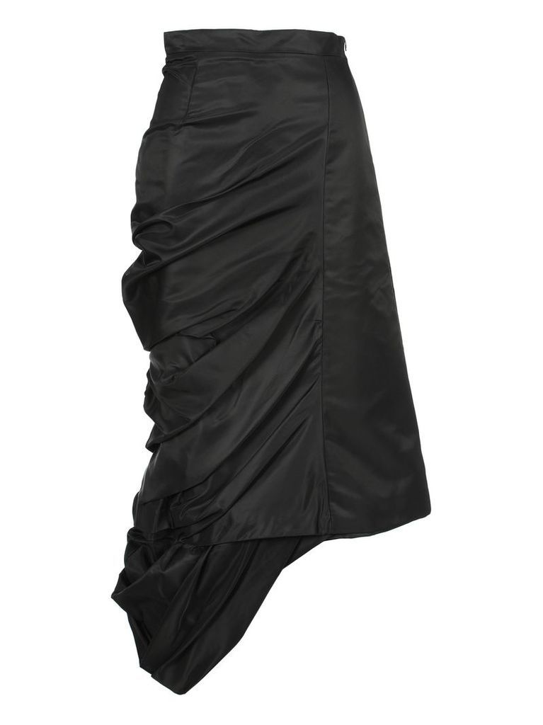 Ruched Asymmetric Skirt