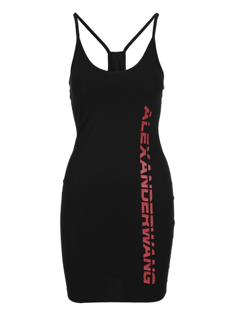 T By Alexander Wang Logo Print Dress