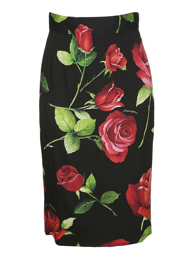 Dolce & Gabbana Floral Pattern Midi Skirt