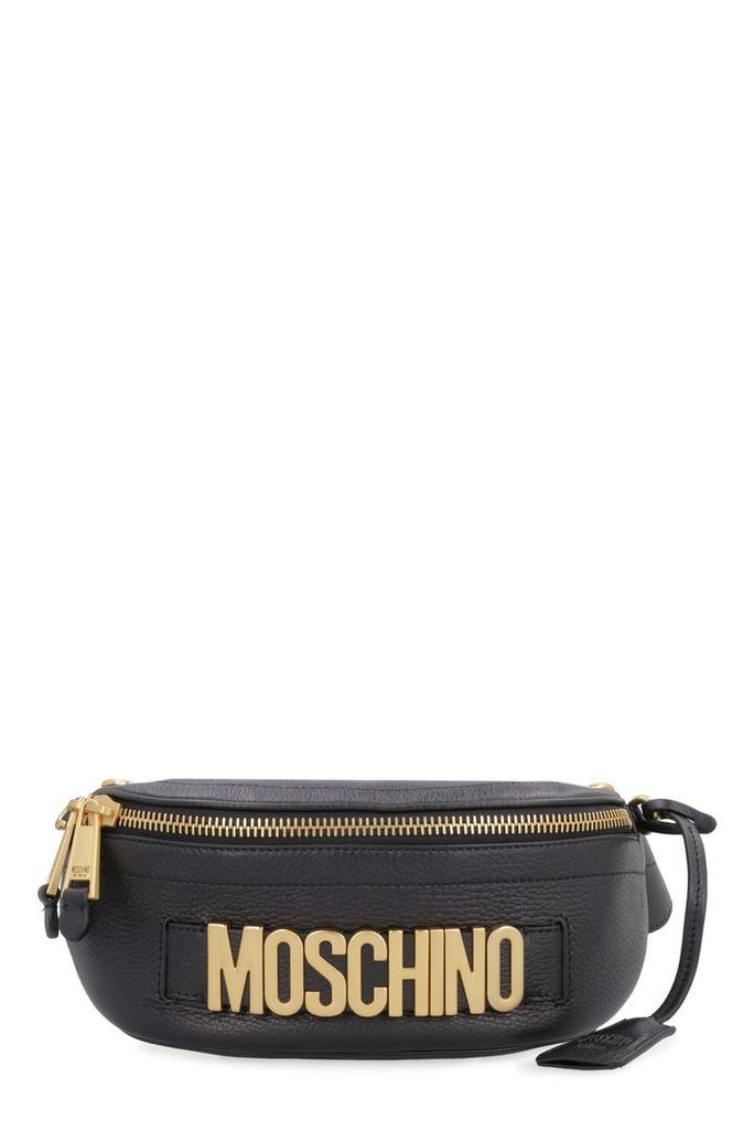 Moschino Logoed Leather Belt Bag