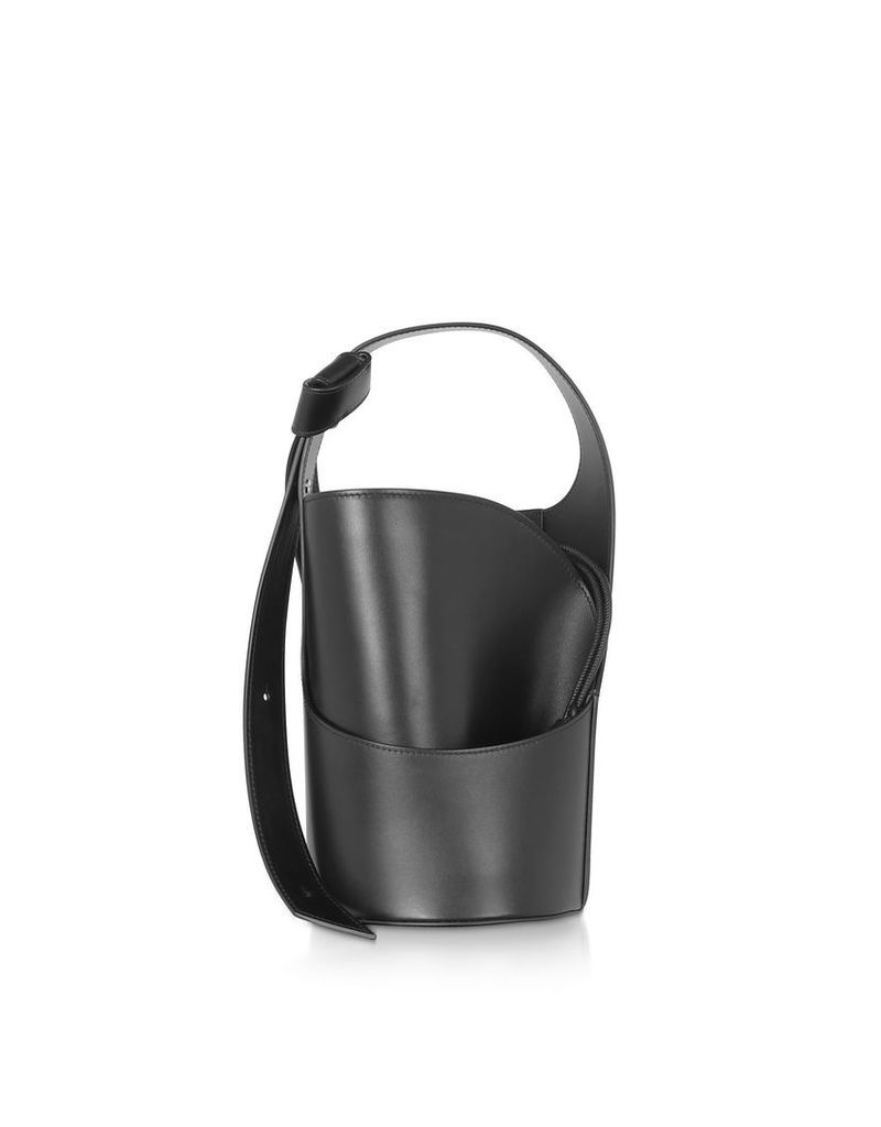 Giaquinto Lily Mini Black Bucket Bag