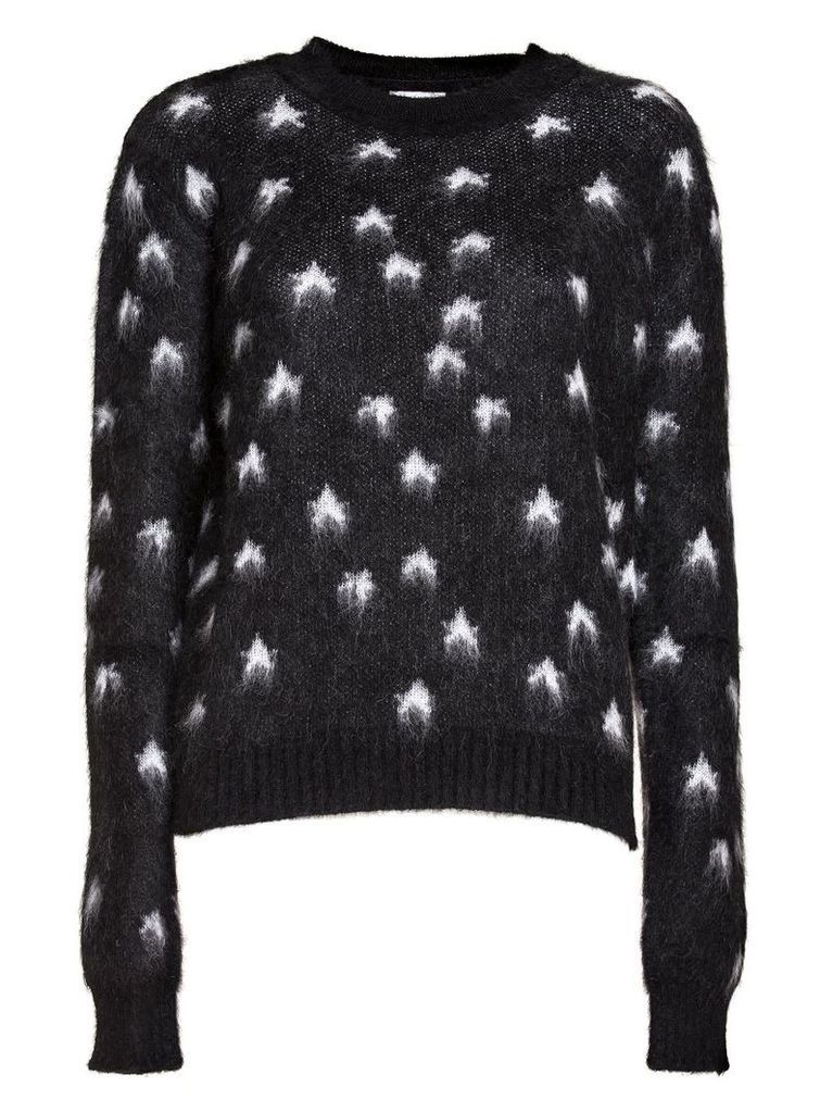 Saint Laurent Jacquard Sweater With Brushed Stars