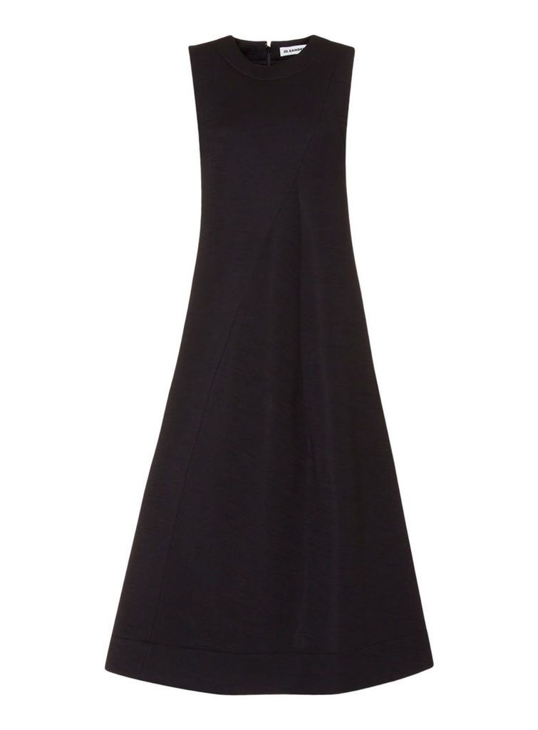 Jil Sander Asymmetric Pleated Sleeveless Dress