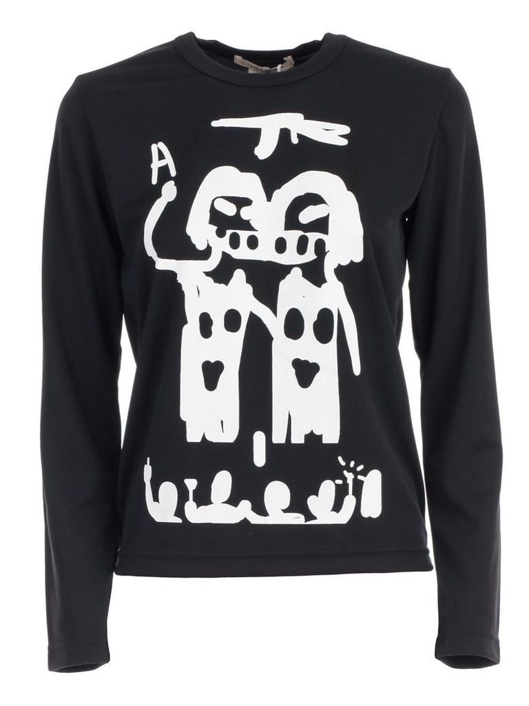 Comme des Garçons Sweater L/s Crew Neck W/print