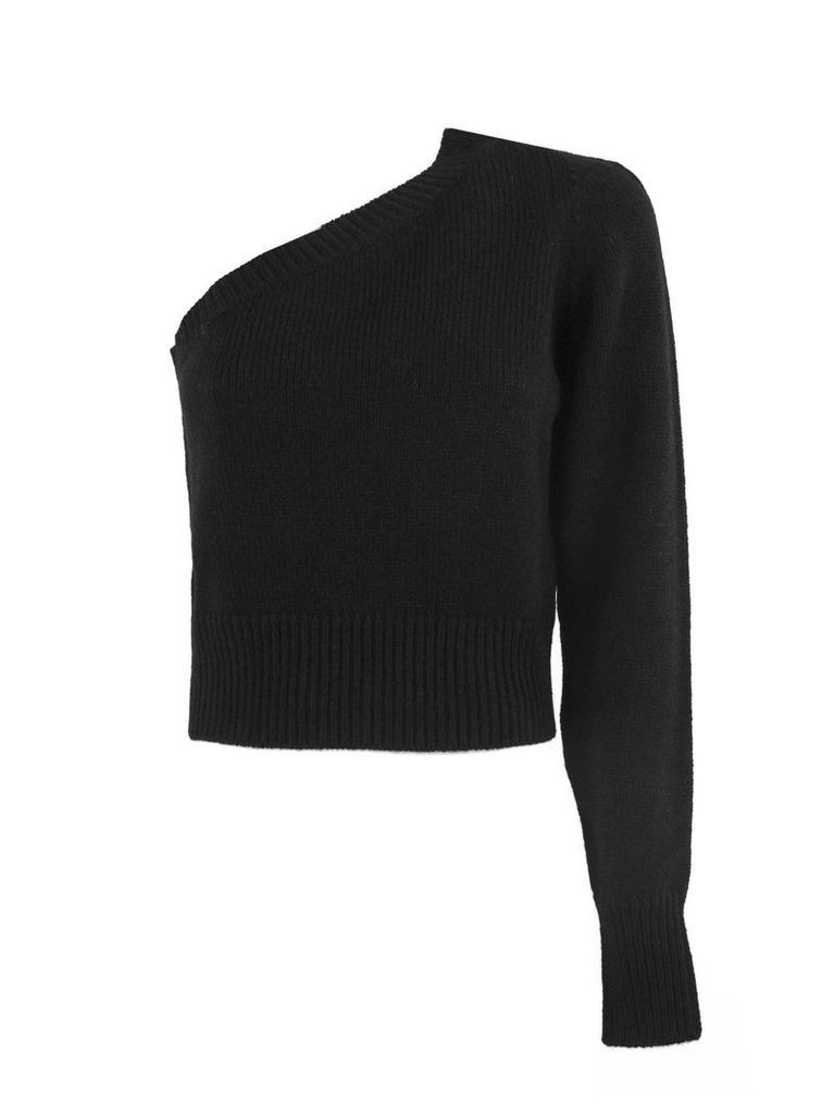 Federica Tosi Black Wool And Alpaca Blend Sweater