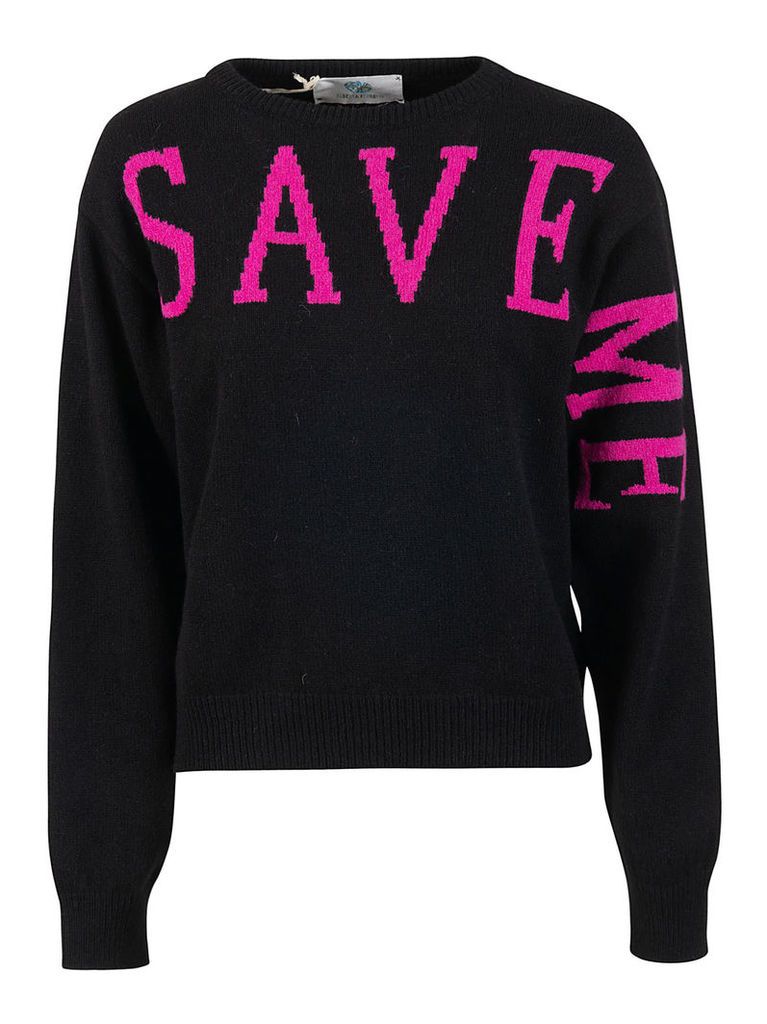 Save Me Back Heart Print Sweater