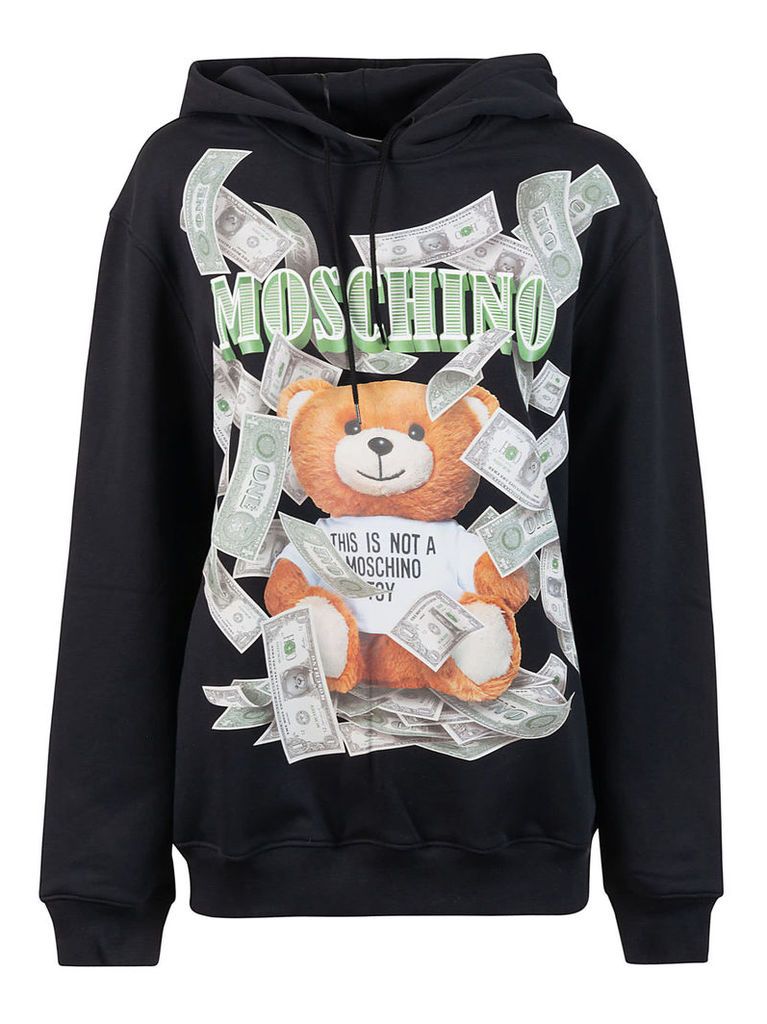 Moschino Cash This Is Not A Toy Bear Print Hoodie