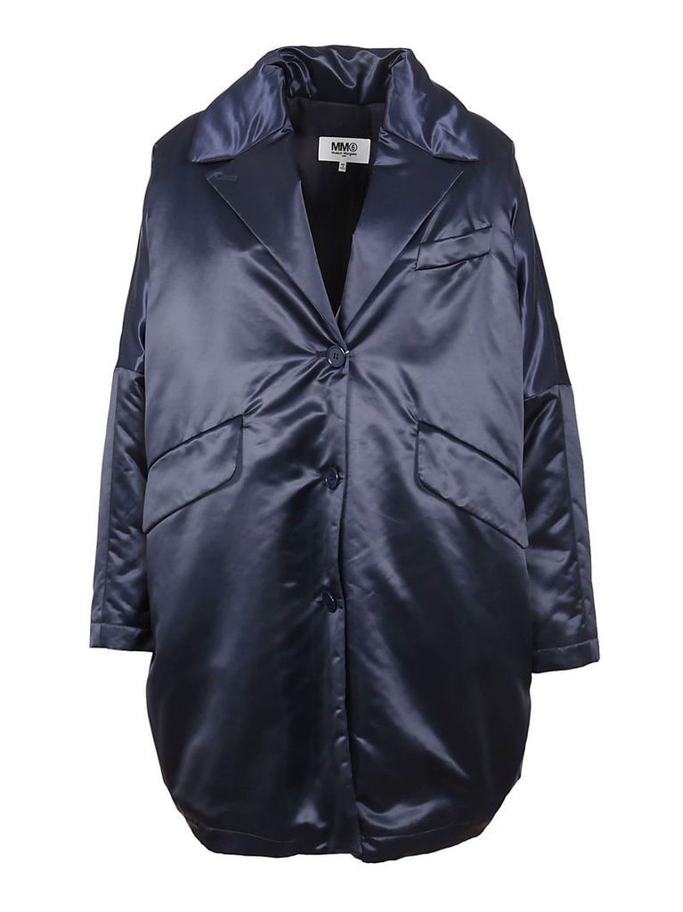 Blue Technical Fabric Coat