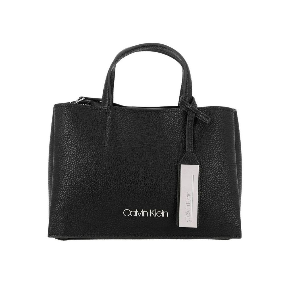 Calvin Klein Handbag Medium Sided Calvin Klein Bag In Textured Eco-leather With Shoulder Strap