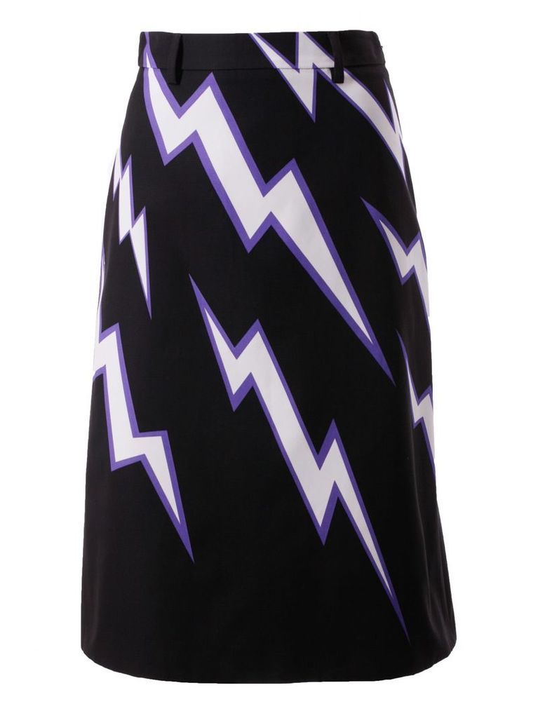 Prada Thunder Print Skirt
