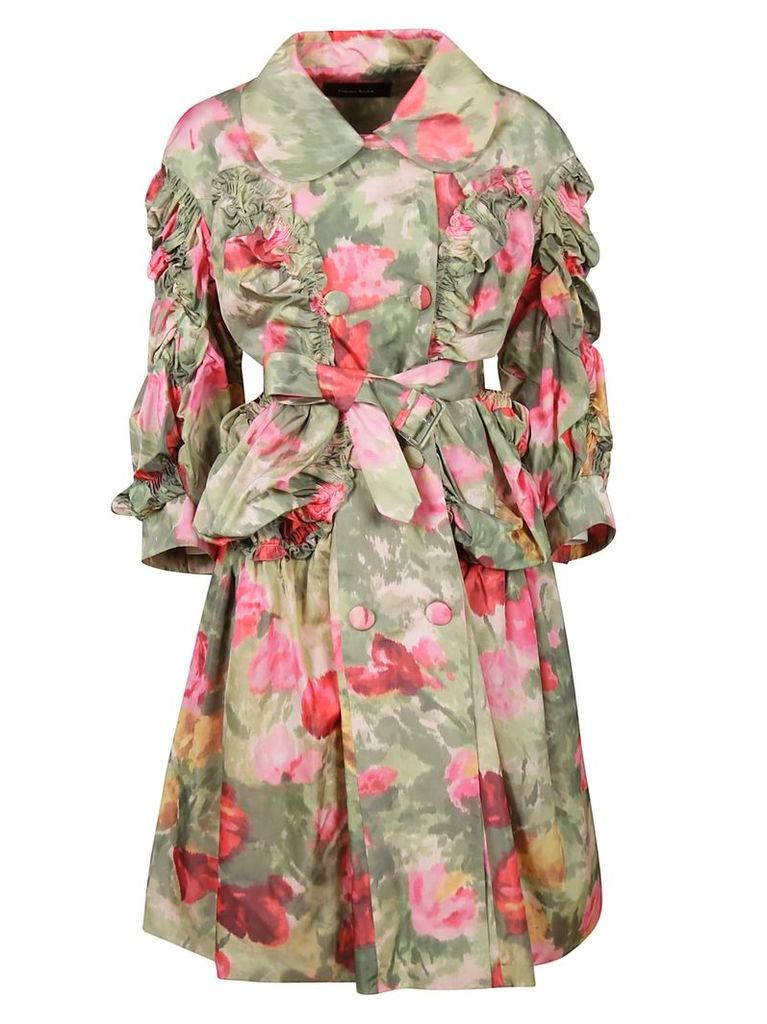 Simone Rocha Floral Belted Coat
