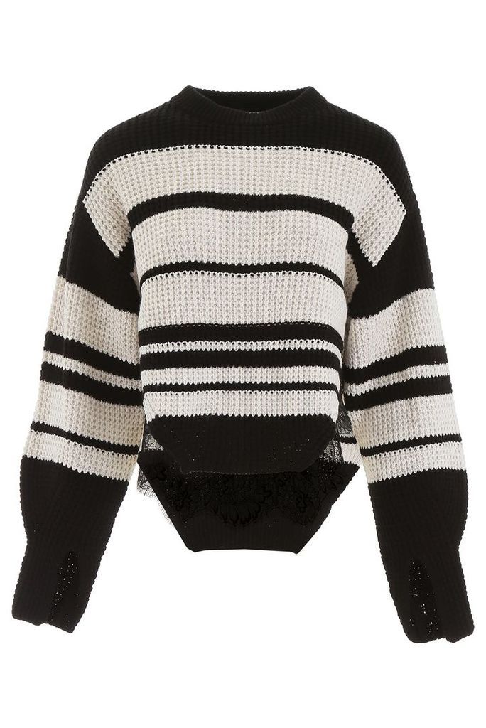 self-portrait Striped Pull With Lace