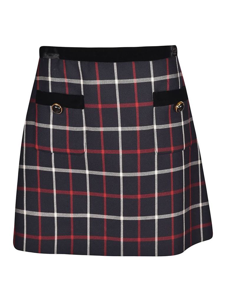 Miu Miu Checked Mini Skirt
