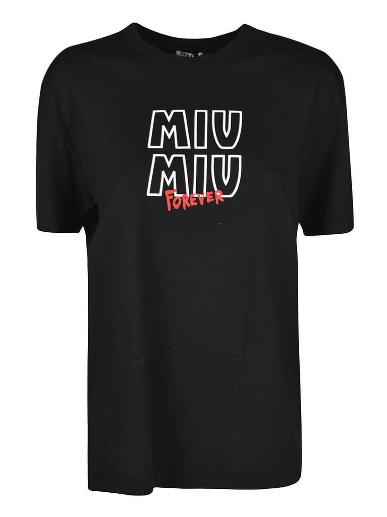 Miu Miu Logo Print T-shirt