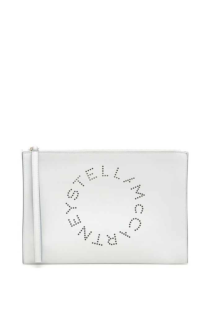 Stella McCartney Zipped Clutch With Perforated Logo