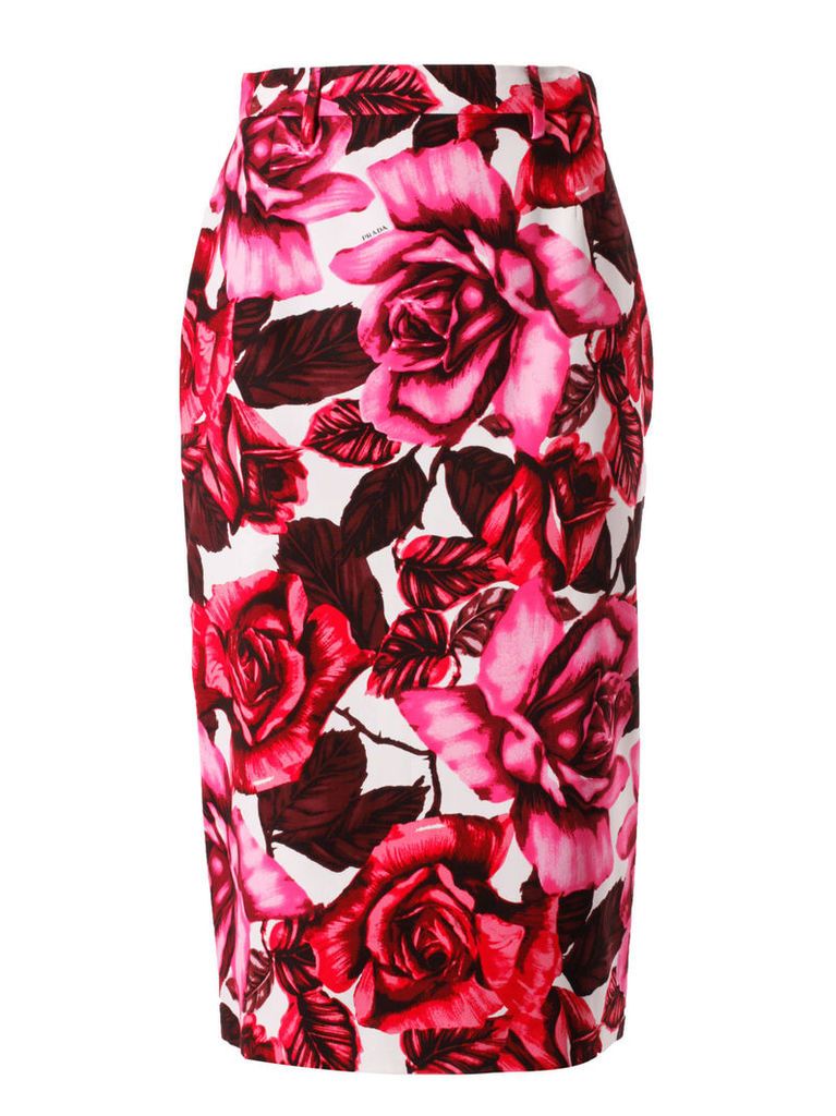 Prada Floral Print Skirt