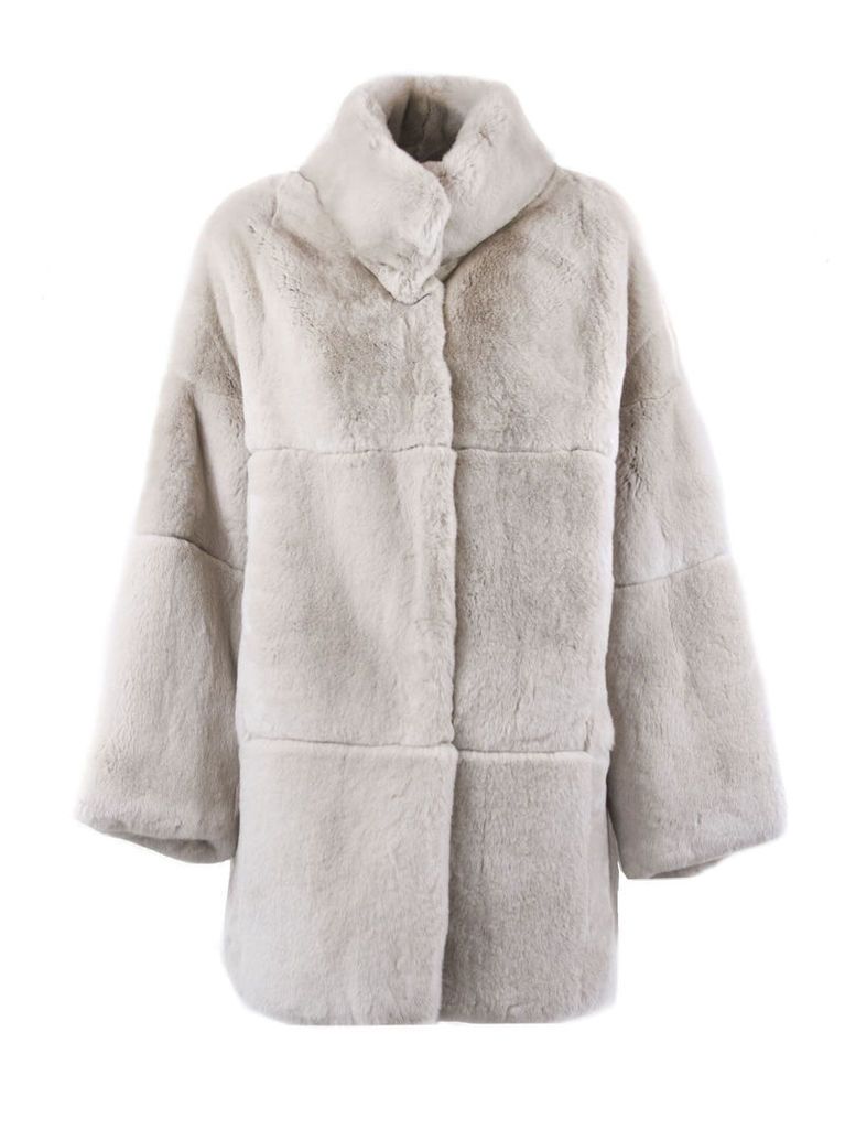 S.W.O.R.D 6.6.44 Pink Rabbit Fur Shearling Button-up Coat