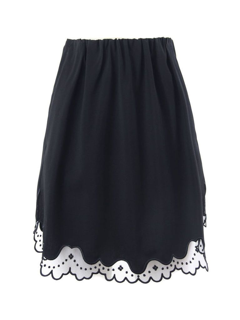 N.21 Black Virgin Wool Mini Skirt