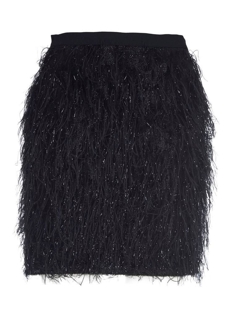 Federica Tosi Short Black Shiny Skirt