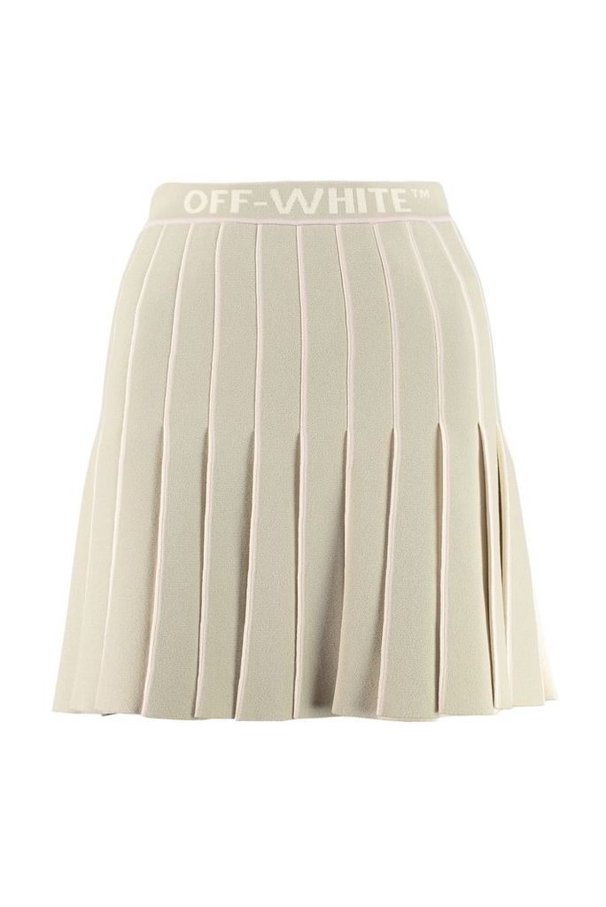 Off-White Swans Pleated Skirt