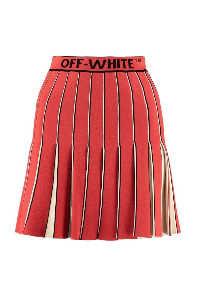 Off-White Swans Pleated Skirt