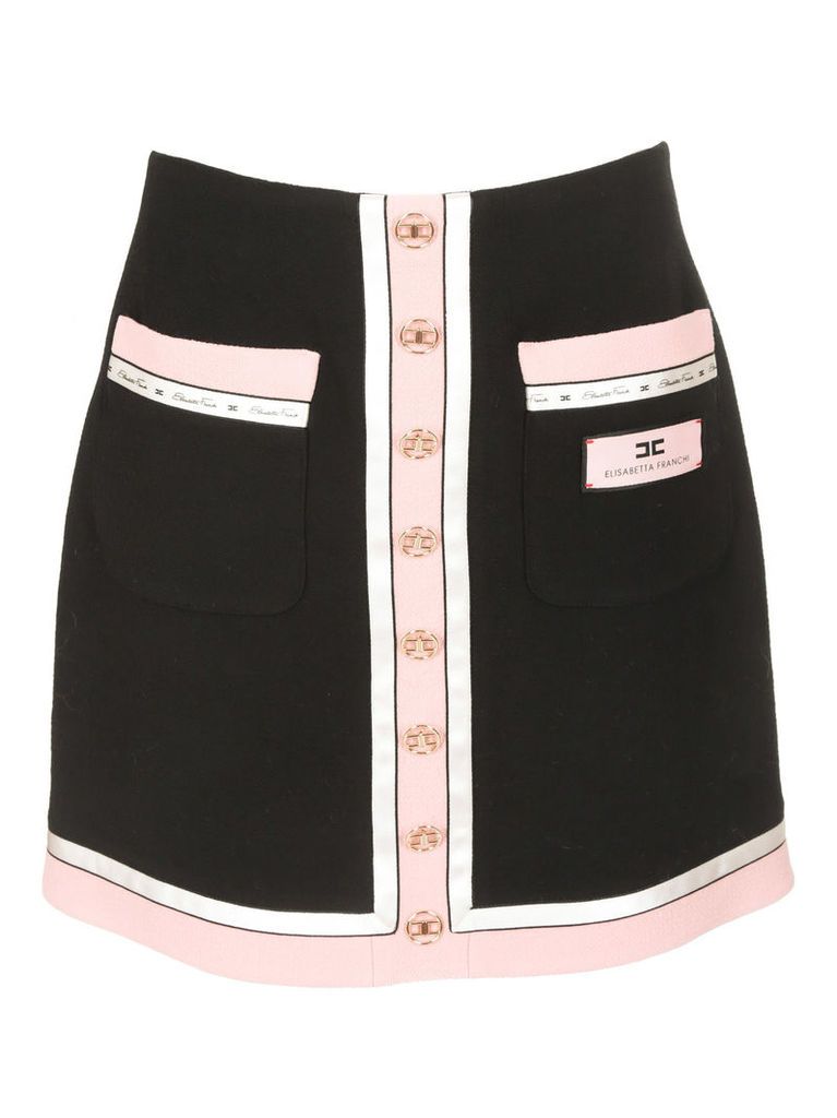 Elisabetta Franchi Celyn B. Logo Patch Skirt